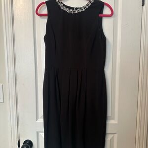 Frank Lyman Design Black Dress with Embellished Neckline